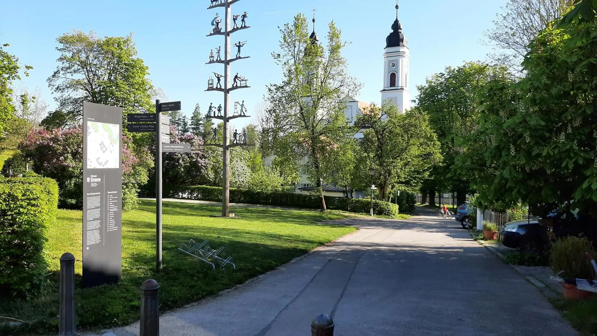 アパート Ferienhaeusle Im Idyllischen Irsee Am Kioster - Parkplatz, Klimaanlage, Spielplatz, Biergarten, Tv, Wlan, E-Ladepunkt, Supermarkt, Kueche - Ferienwohnung Kiostermuehle Irsee